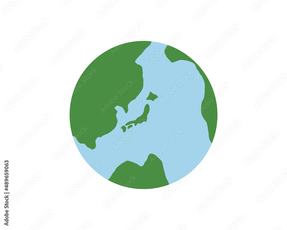 地球のシンプルなイラスト 地球儀 日本 世界地図 環境 球体 海 地球のシンプルなイラスト 地球儀 日本 世界地図 環境 球体 海