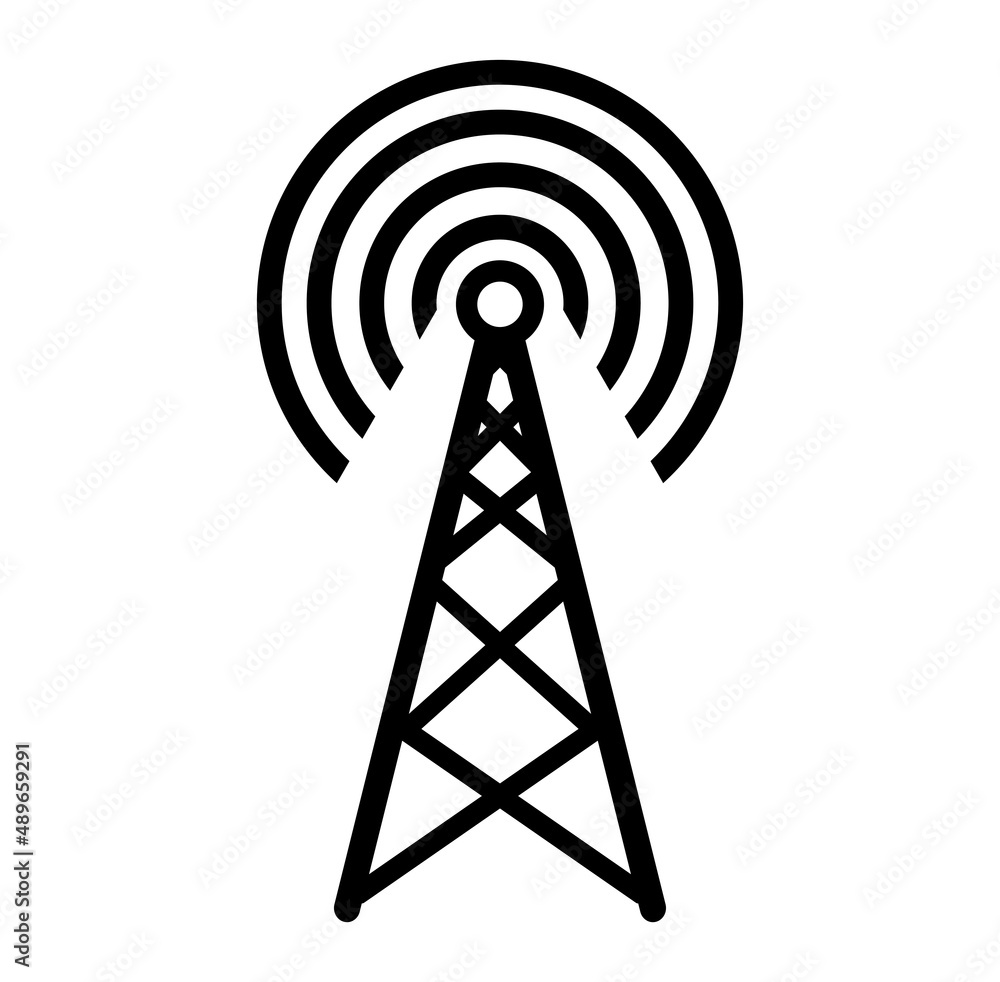 Transmitter antenna symbol. signal tower icon. Communication antenna simple Transmitter antenna symbol. signal tower icon. Communication antenna simple