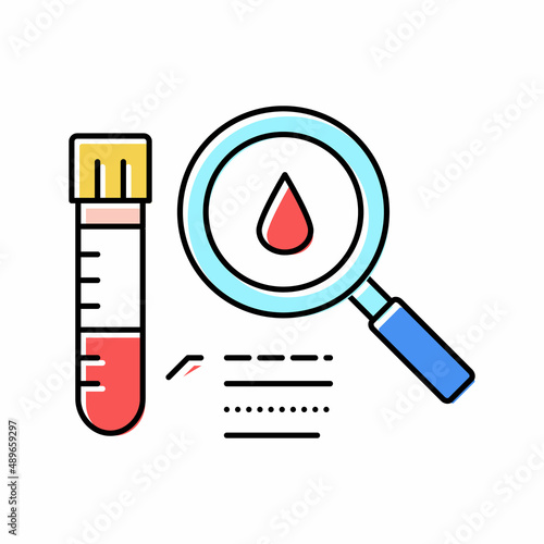 analysis for fertilization color icon vector illustration