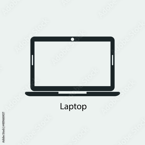 Laptop vector icon illustration sign 