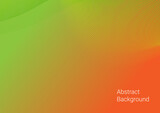 Vector abstract green and orange wavy, banner design web template
