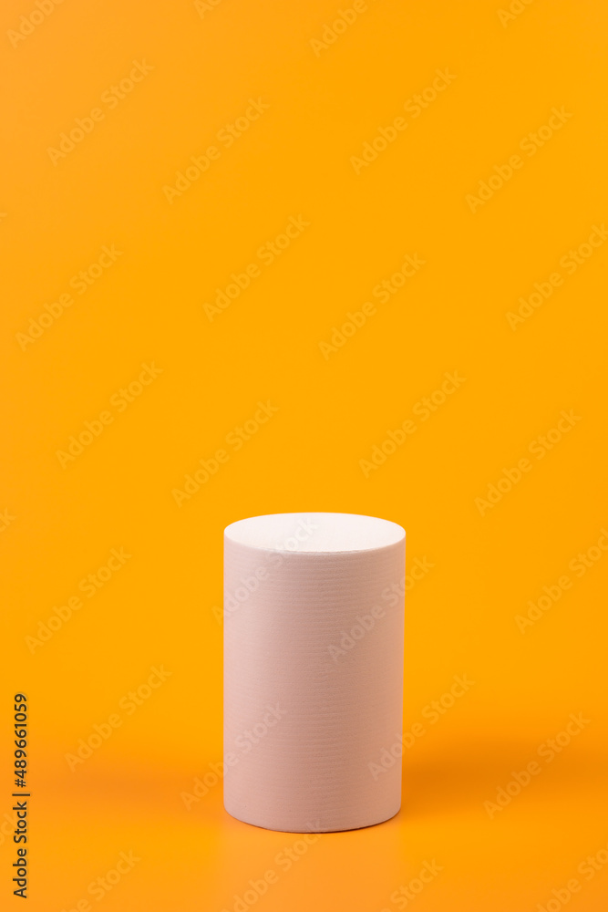 Orange product background. Empty podium Orange product background. Empty podium