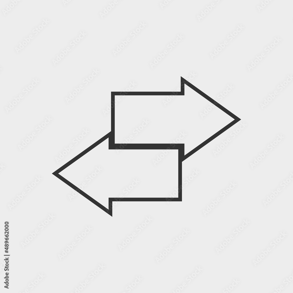 Substitution vector icon illustration sign Substitution vector icon illustration sign