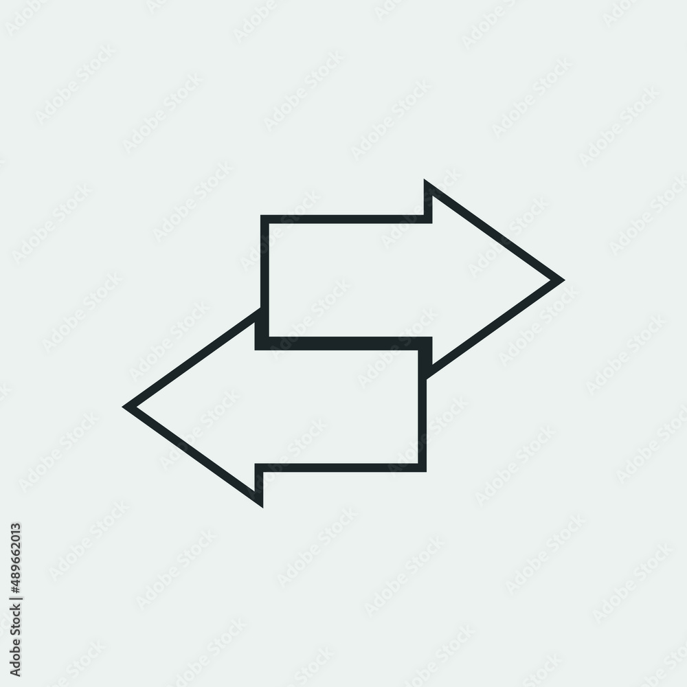 Substitution vector icon illustration sign Substitution vector icon illustration sign