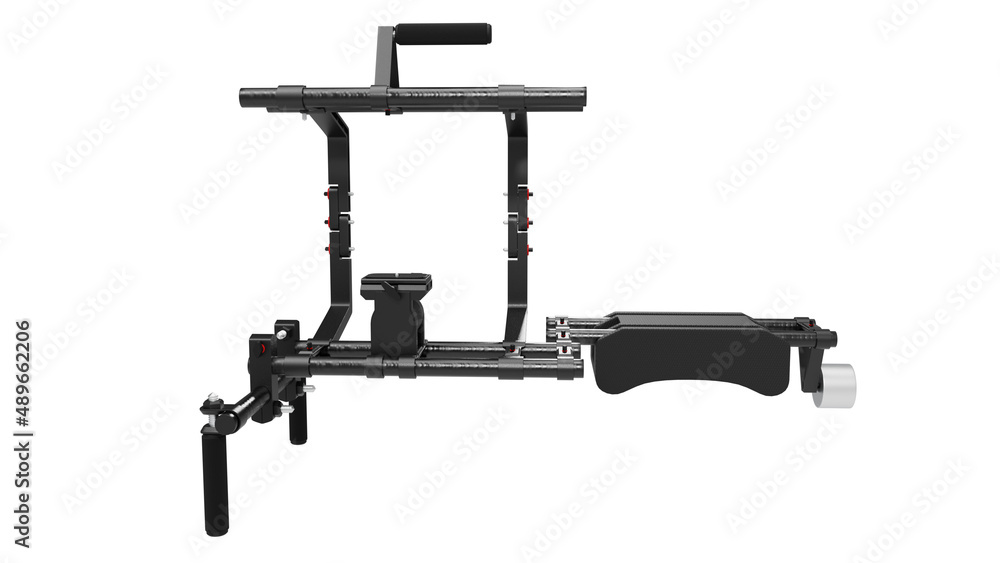 camera rig side view without shadow 3d render camera rig side view without shadow 3d render