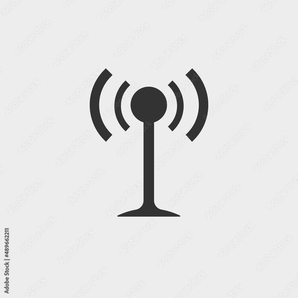 Wireless network vector icon illustration sign Wireless network vector icon illustration sign
