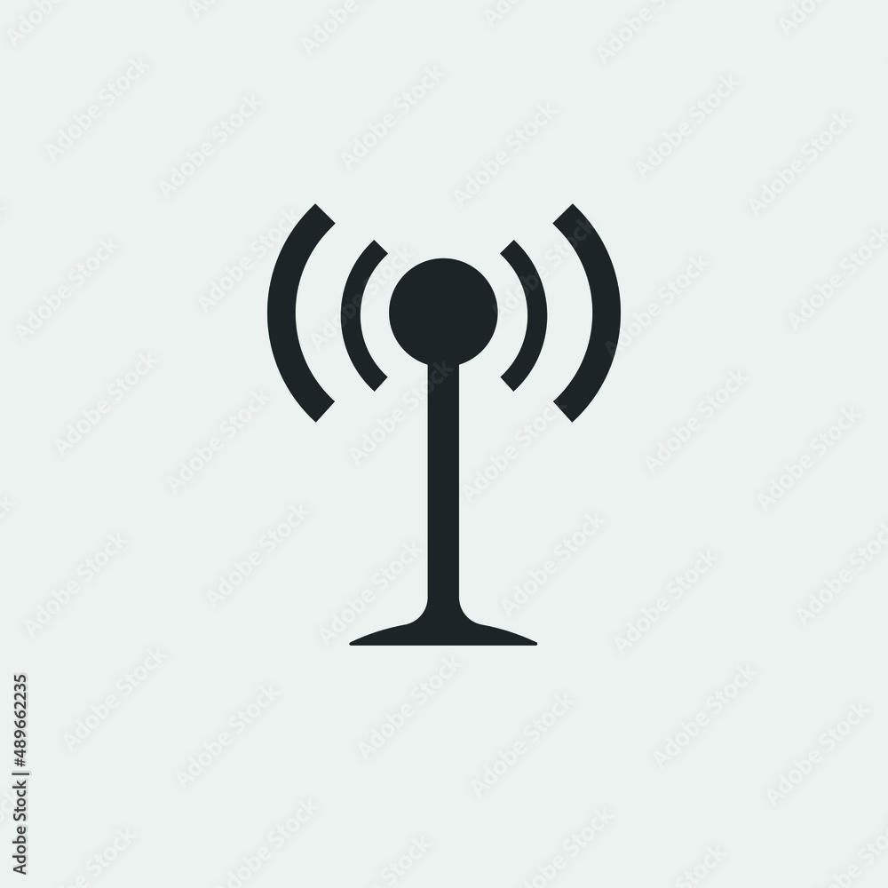 Wireless network vector icon illustration sign Wireless network vector icon illustration sign