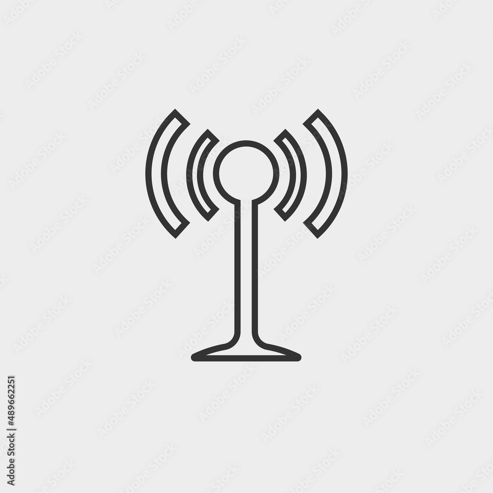 Wireless network vector icon illustration sign Wireless network vector icon illustration sign