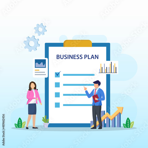 business plan Concept, plan strategy for success illustration vector