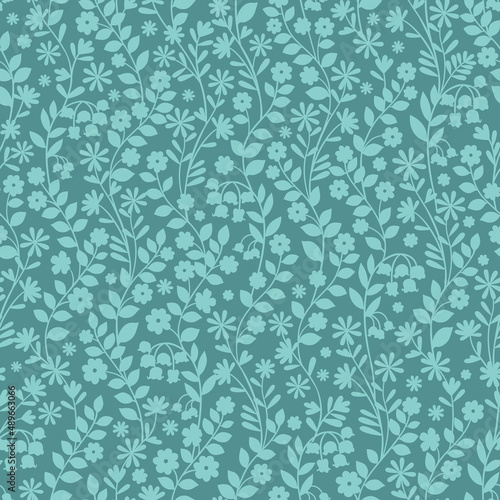 Elegant ditsy flower seamless pattern