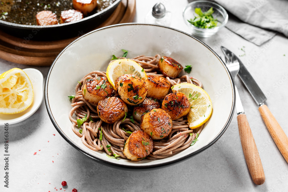 Homemade Scallop Pasta with Lemon Garlic Sauce Homemade Scallop Pasta with Lemon Garlic Sauce