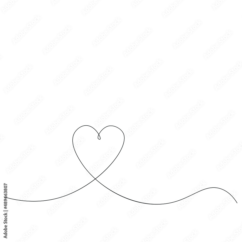Heart line drawing vector illustration Heart line drawing vector illustration