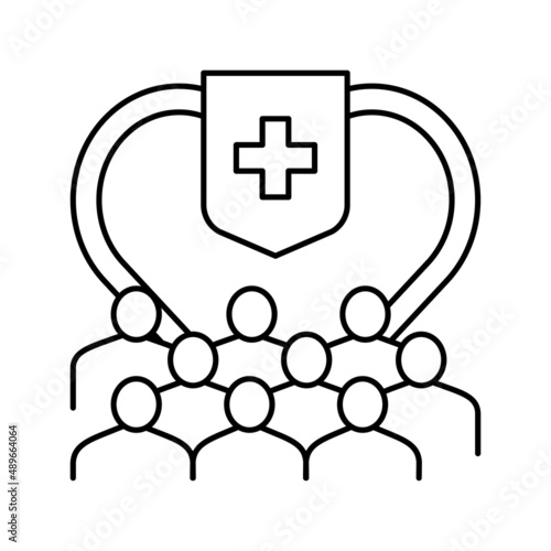 public health and safety line icon vector illustration