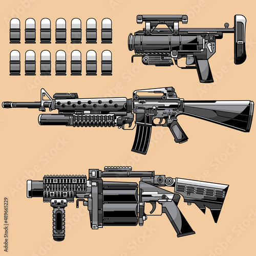 vector set grenade launcher