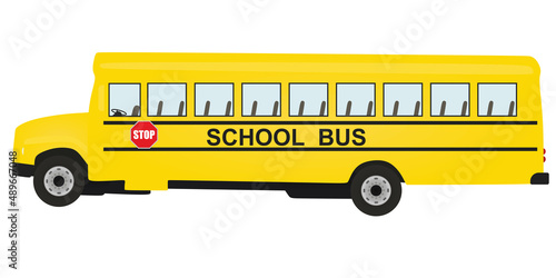 Yellow school bus. vector illustration