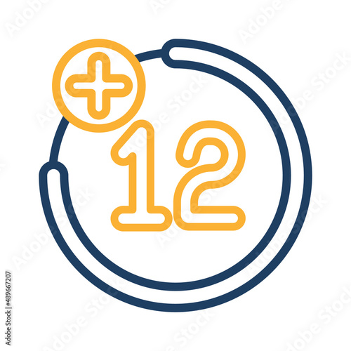 Age restriction Vector icon which can easily modify or edit