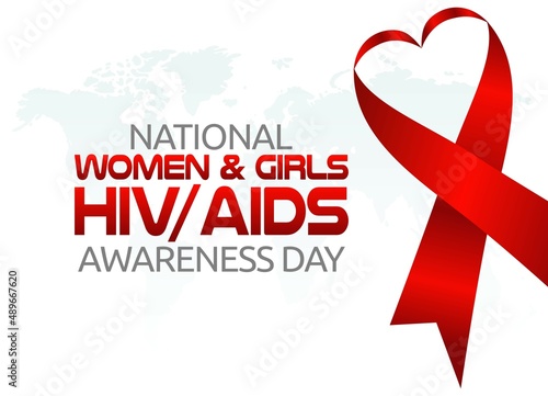 vector graphic of national women and girls HIV AIDS awareness day good for national women and girls HIV AIDS awareness day celebration. flat design. flyer design.flat illustration.