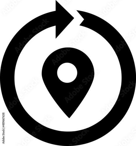 anywhere and anytime icon on white background..eps