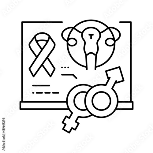 school sex education line icon vector illustration