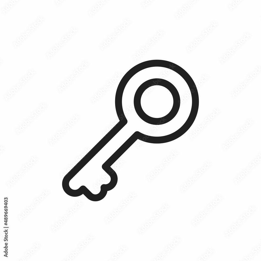 Key icon. Key flat style isolated on a white background - stock vector. Key icon. Key flat style isolated on a white background - stock vector.