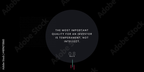 Text quote and way of saying in the stock market.Popular sentence among retail investors and seasoned. investors. Modern graphic inside a circle, good for poster and print photo