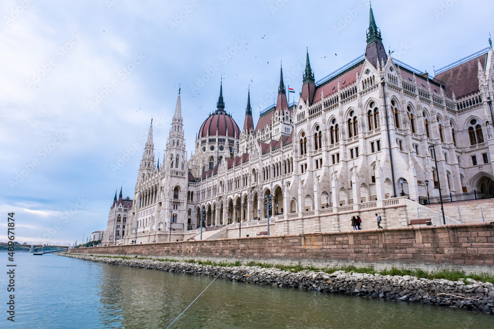 Obraz premium Budapest, Vergria. October 10, 2021. Parliament building in Budapest.