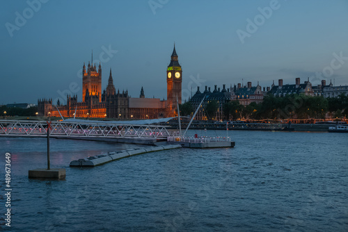 Big Ben after sunset, London, UK © Ion
