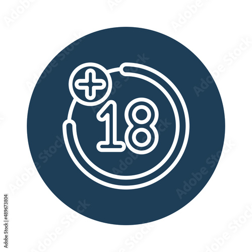 Age restriction Vector icon which can easily modify or edit


