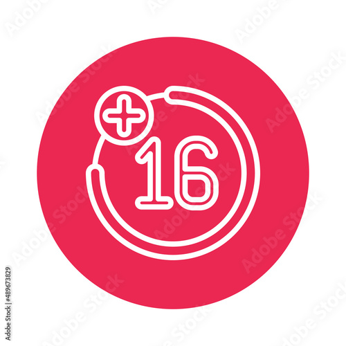 Age restriction Vector icon which can easily modify or edit

