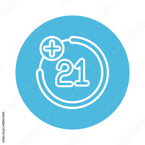Age restriction Vector icon which can easily modify or edit

