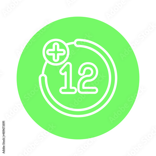 Age restriction Vector icon which can easily modify or edit

