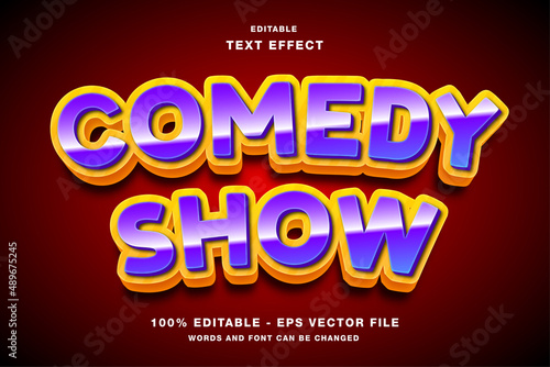 Comedy Show 3d editable text effect