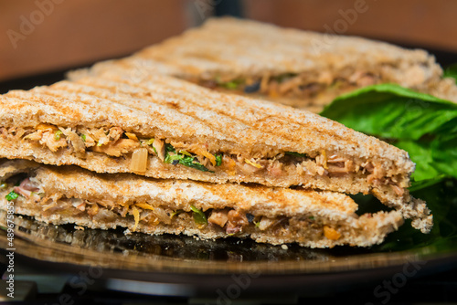 Homemade grilled sandwiches