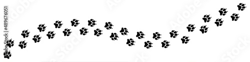 nvis22 NewVectorIllustrationSign nvis - paw vector foot trail print of dog - track banner . animal tracks background . transparent sign . 4to1 . AI 10 / EPS 10 . g11255