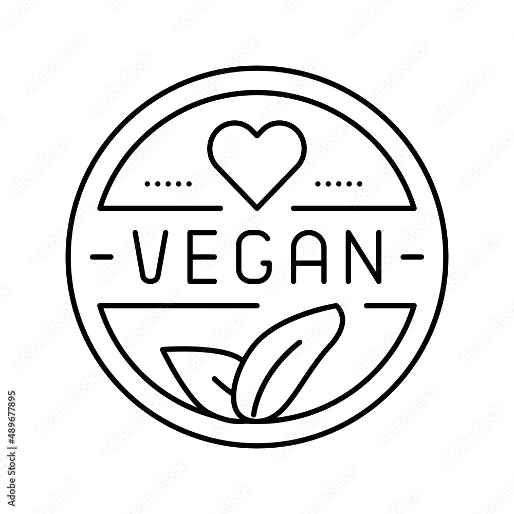 vegan cosmetic line icon vector illustration vegan cosmetic line icon vector illustration