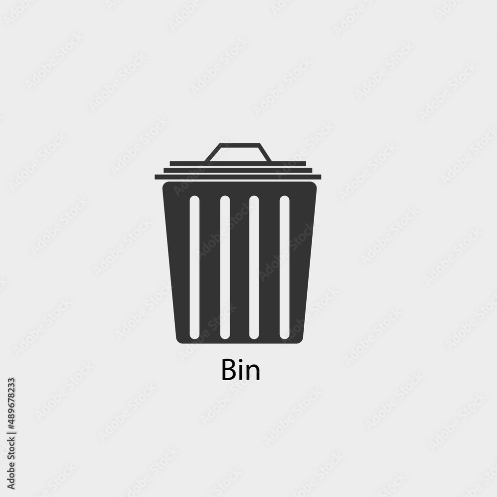 trash can vector icon illustration sign trash can vector icon illustration sign