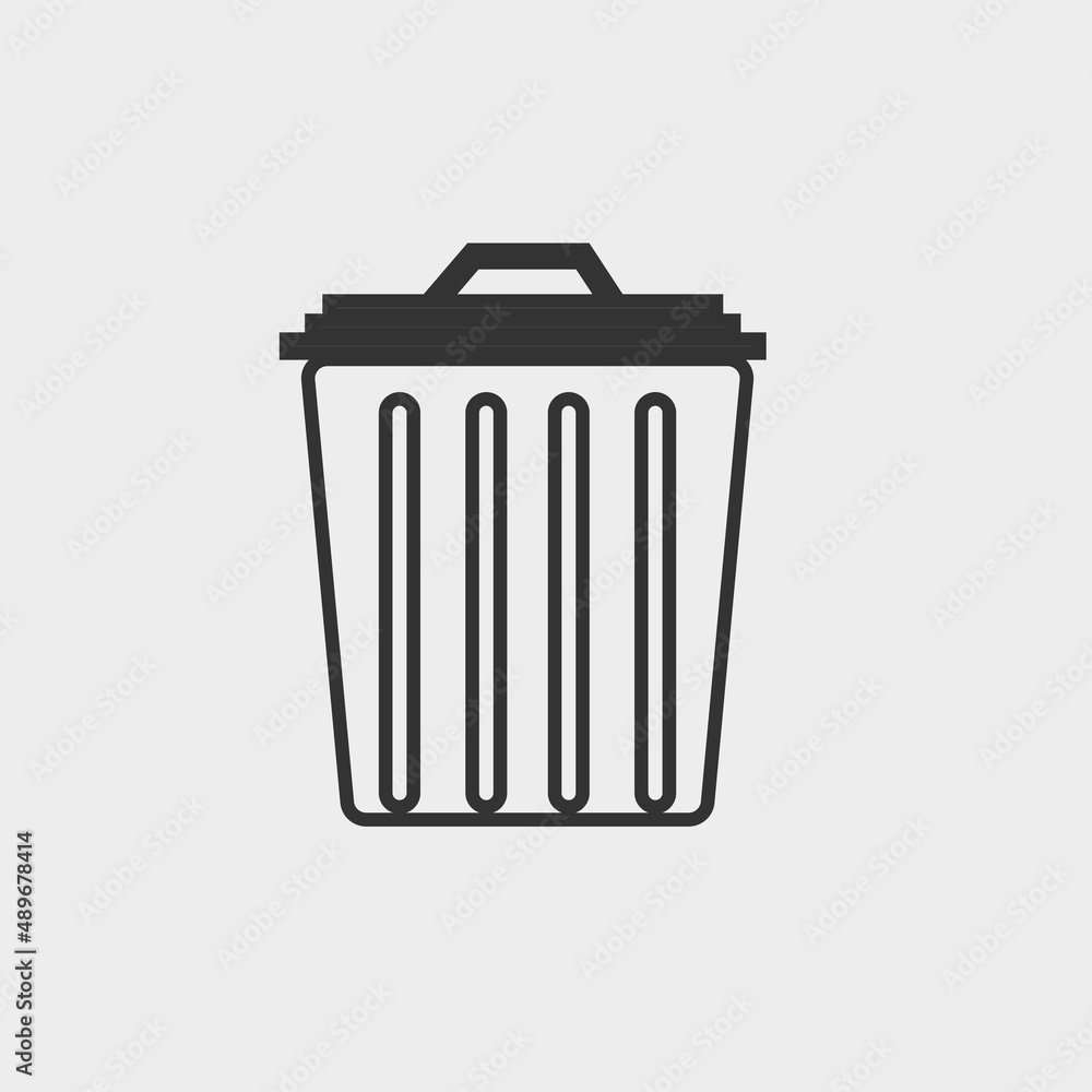 trash can vector icon illustration sign trash can vector icon illustration sign