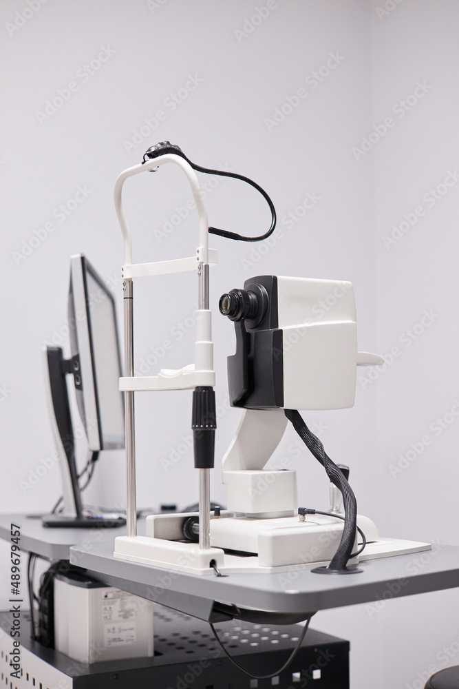 Medical equipment for vision diagnostics in a bright office Medical equipment for vision diagnostics in a bright office