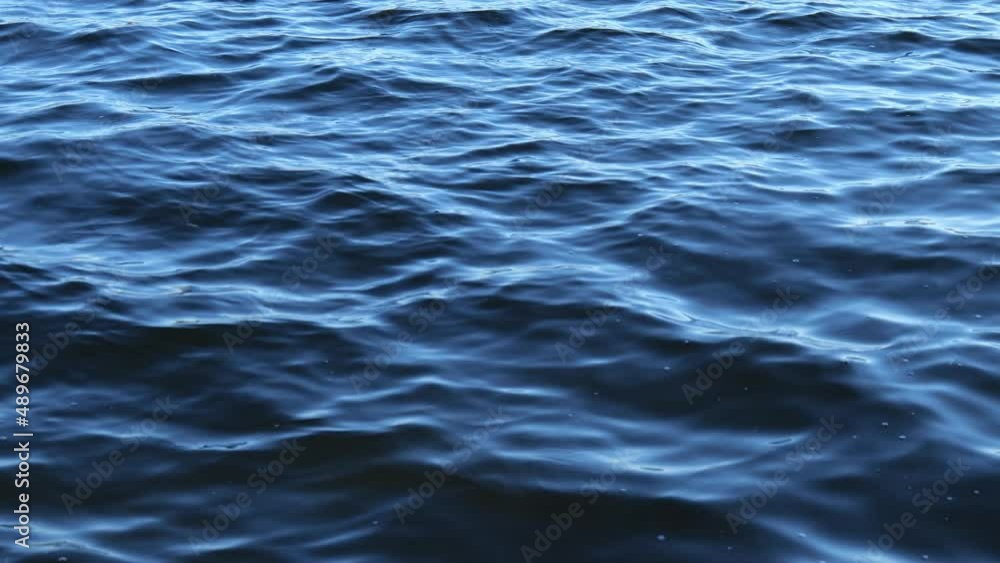 Dark blue water background with waves. The texture is natural. slow motion Dark blue water background with waves. The texture is natural. slow motion