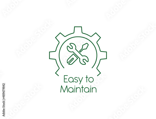 easy to maintain icon vector illustration