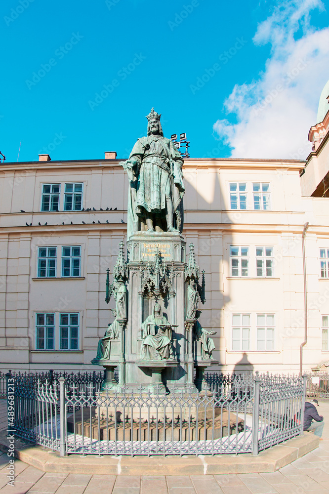 Statue of Charles IV at Křižovnické náměstí