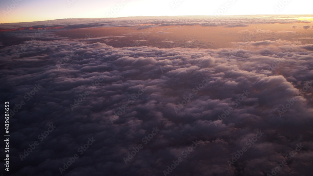 Sea of ​​clouds from an airplane
