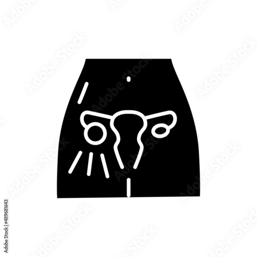 Polycystic ovary syndrome line icon. Isolated vector element.