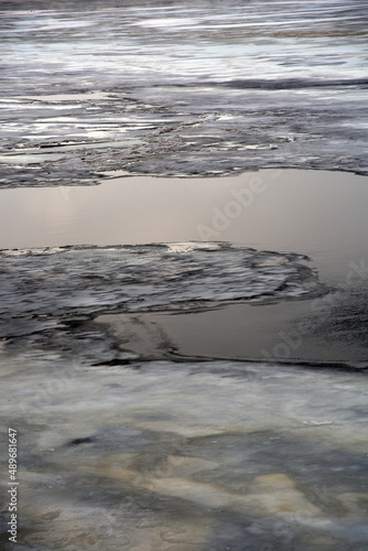 View of the frozen Volga river, Russia
