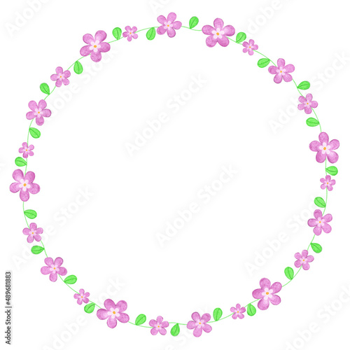 frame with hand drawn flowers
