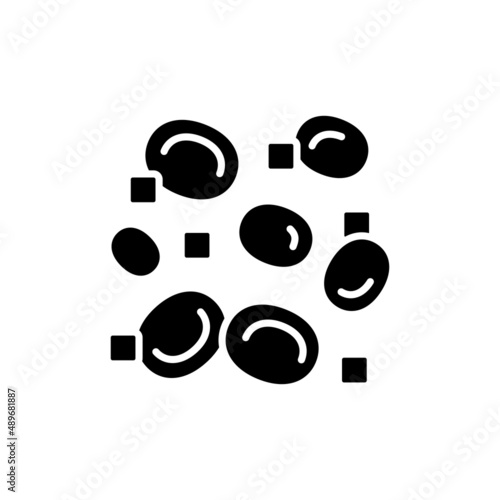 Blood glucose line icon. Isolated vector element.