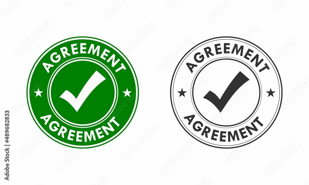 Agreement design logo template illustration. Agreement design logo template illustration.