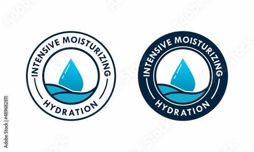 intensive moisturizing logo template illustration