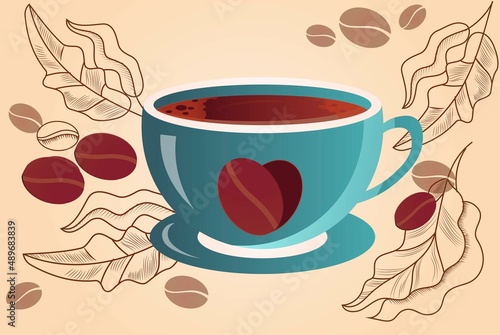 Cup with coffee