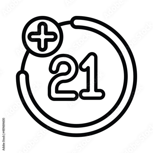Age restriction Vector icon which can easily modify or edit

